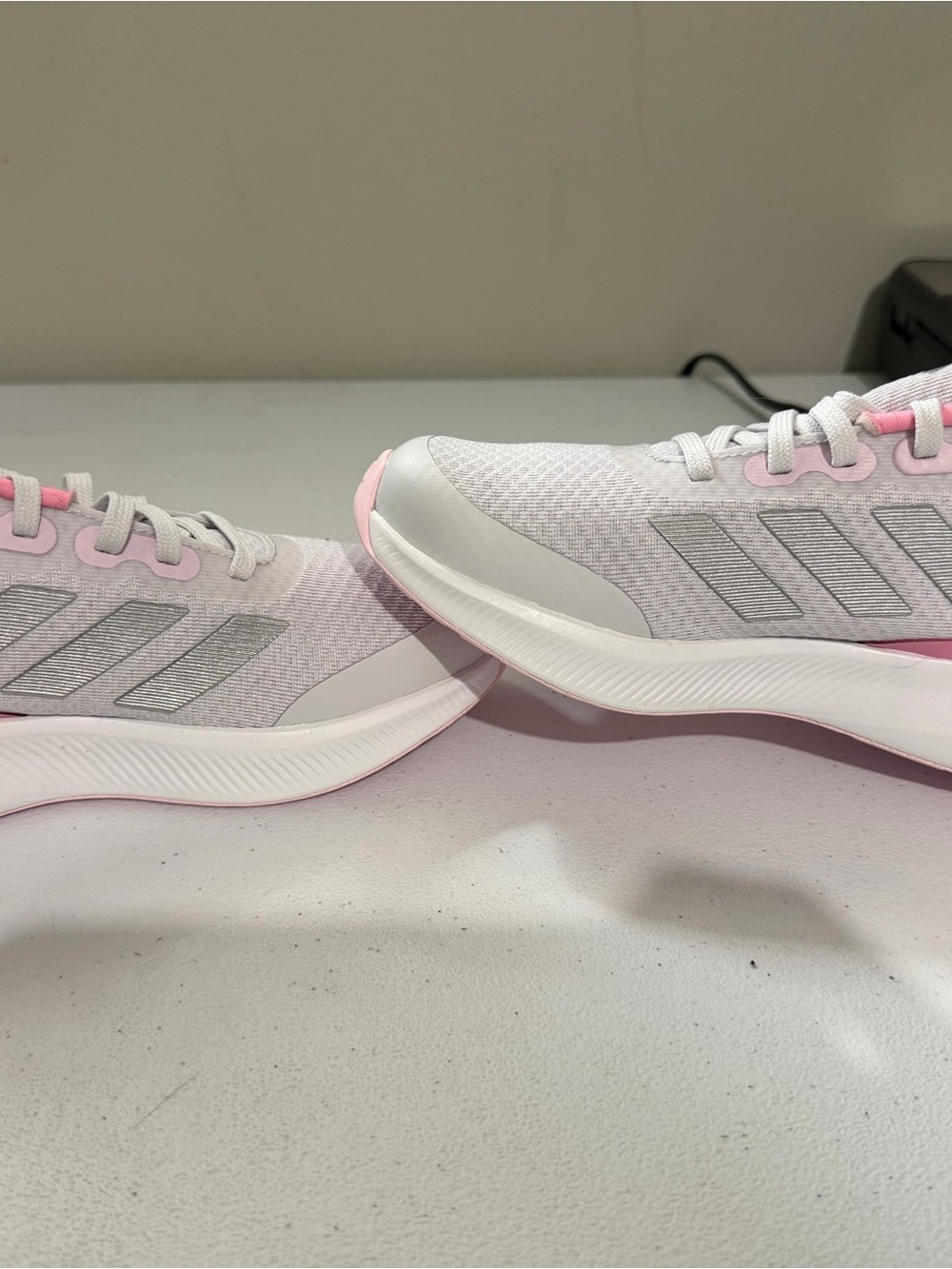 adidas Women's Light Pink and Gray Running Shoes